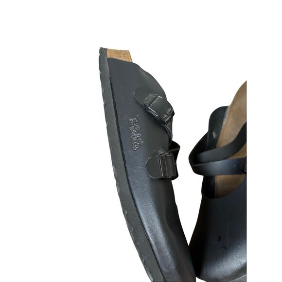 Birkenstock Birki’s Dorian Leather Slip On Clog Black size 39 Narrow Cross Strap - Picture 7 of 9